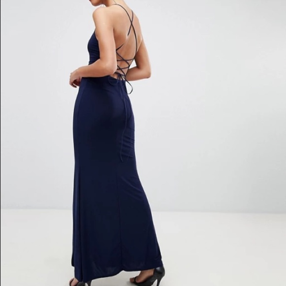 EXPRESS BLACK HIGH SLIT MAXI DRESS sz S